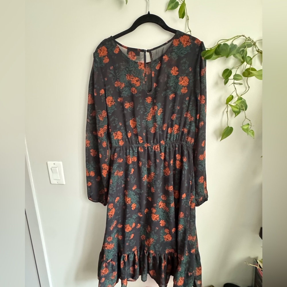 ModCloth, black floral dress
